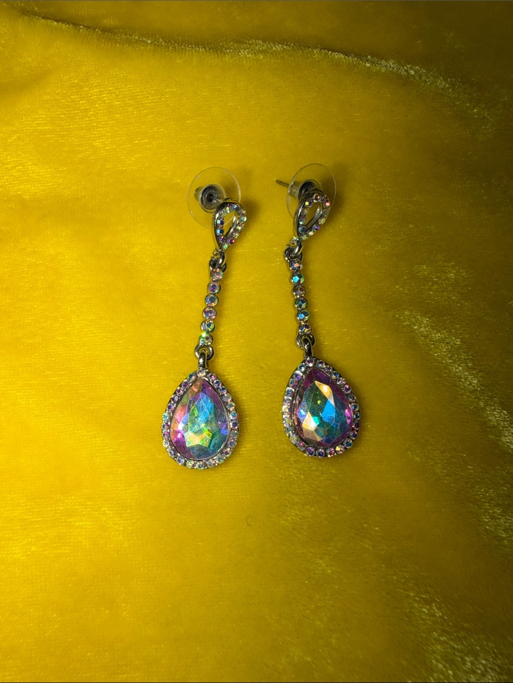 Special occasion Teardrop Dangle Earrings - Iridescent